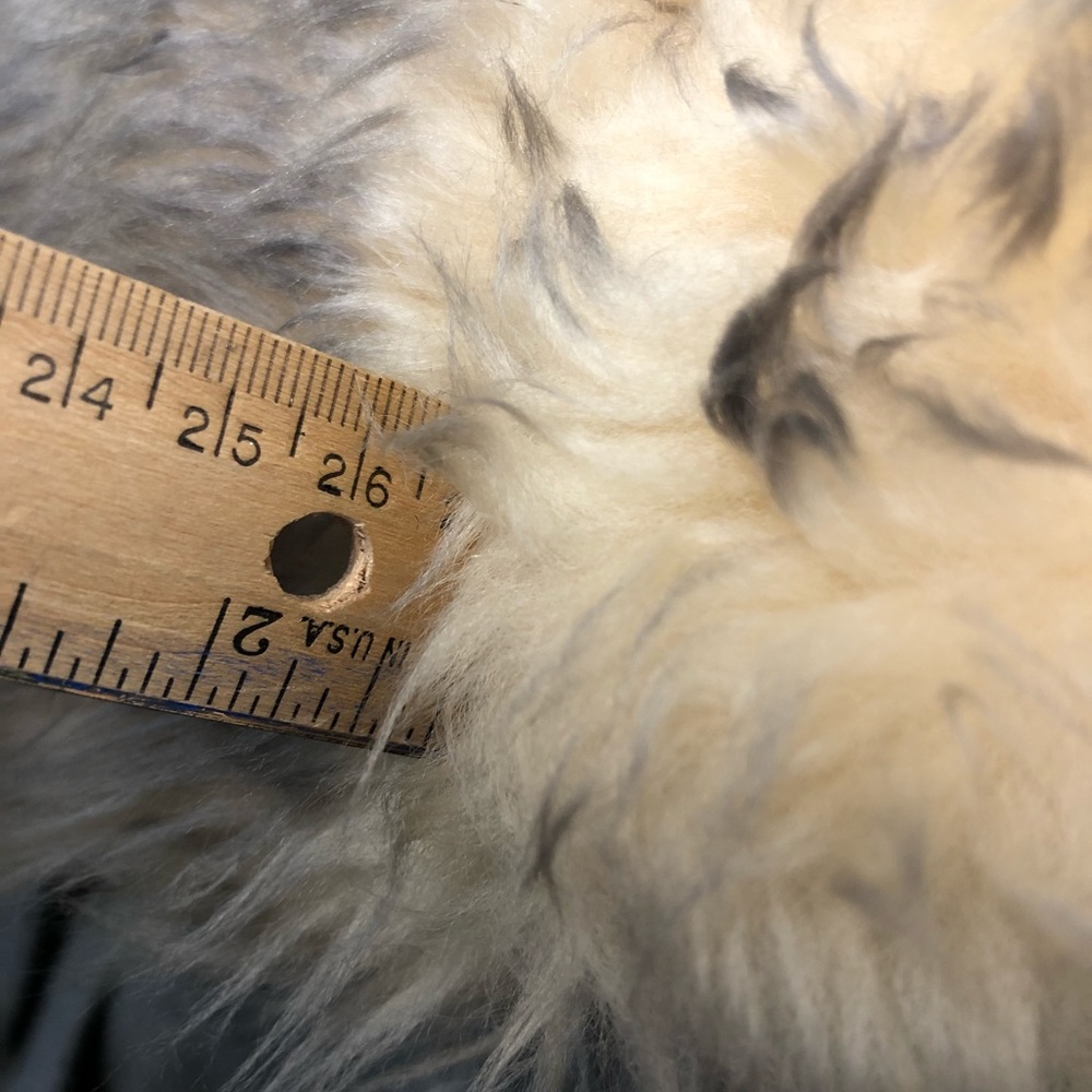 Vintage 70s Wool & Shearling Fur Coat VGUC Small - Picture 4 of 8